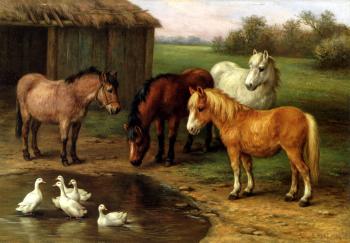 埃德加 亨特 Ponies By A Pond